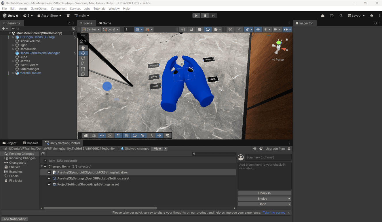 First Look at VR Program XR Hands