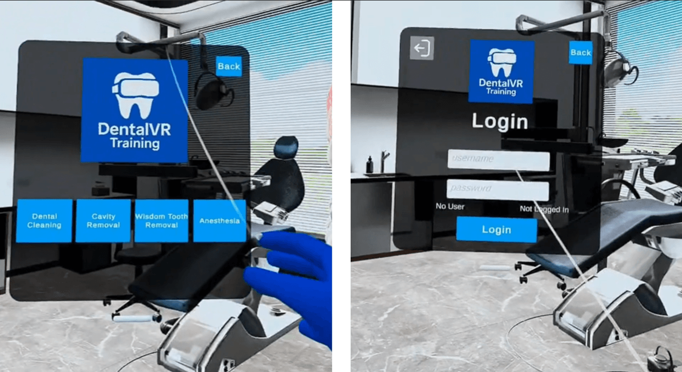 VR Free Mode Select Procedures / VR Test Mode Login